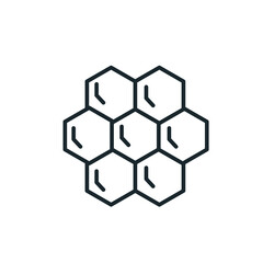 Obraz na płótnie Canvas Honeycombs thin line Icon stock illustration. Beekeeping and apiary-related icon.