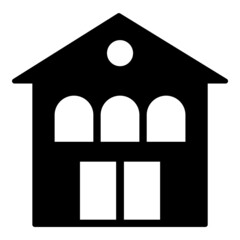 House Flat Icon Isolated On White Background