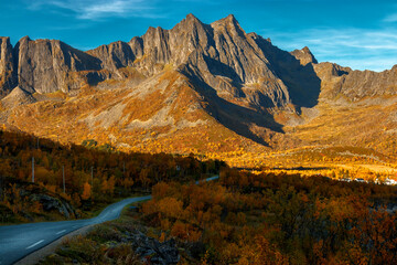 Senja Norway autumn in the mountains