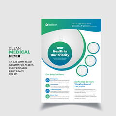 Fototapeta premium Healthcare Medical Flyer clean Healthcare Medical Flyer