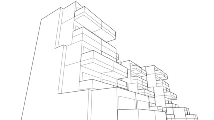 sketch of a building