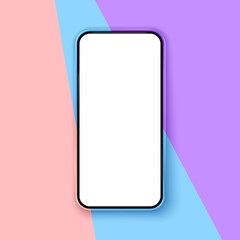 Smartphone 3d vector illustration. 3d smartphone abstract pastel colors trendy poster. Online shoping, mobile gaming, applications, network and social media.