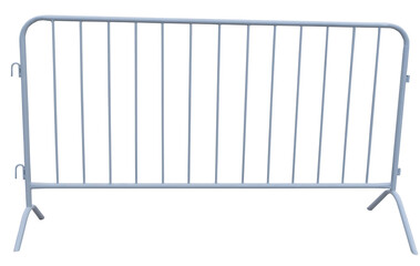 Portable metal grilles of light gray color