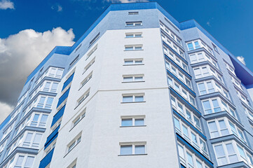 Modern panel apartment building