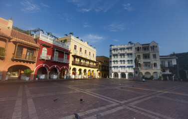 Fototapeta na wymiar Plaza de Los Coches in Cartagena, Colombia