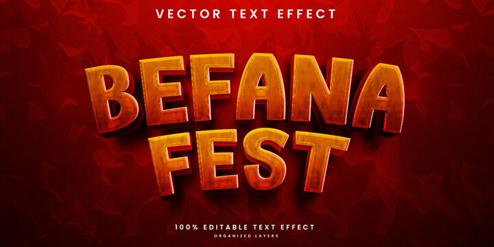 Befana fest editable text effect