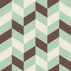 Abstract Vertical Zigzag Retro Pattern in Brown, Light-Blue, and White Colors. Background for Template Banner Social Media Advertising