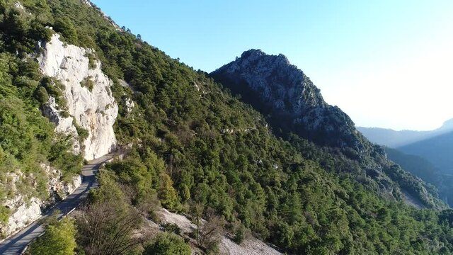 le Col de la Madone de Gorbio en fin de journ&eacute;e - C&ocirc;te d'Azur