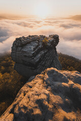 sunset over the mountain