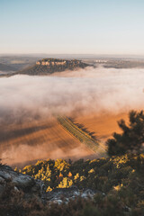 sunset in the mountains