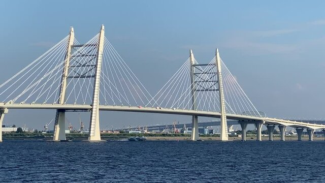 Cable-stayed bridge western high-speed diameter Saint Petersburg