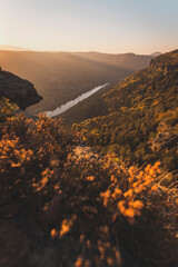 sunset over the river