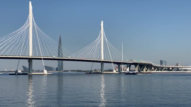 Cable-stayed bridge western high-speed diameter Saint Petersburg