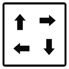 Arrows Vector collection, Arrows set in square isolated on white background. Cursor icon. Pointer icon. Back, Next web page sign. Vector illustration.