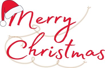 merry christmas greetings on white background