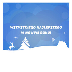 Fototapeta Kartkę z życzeniami szczęśliwego nowego roku w języku polskim. obraz