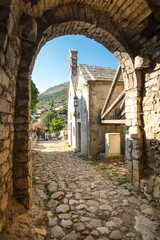 View of the street in Stari Bar (the Old Town of Bar)
