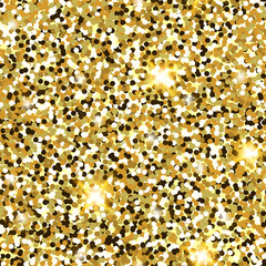 Seamless pattern gold sequins gold yellow luminous