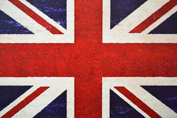The British flag printed on canvas.