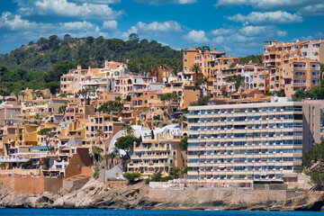 Fototapeta premium Massive touristic houses in Mallorca