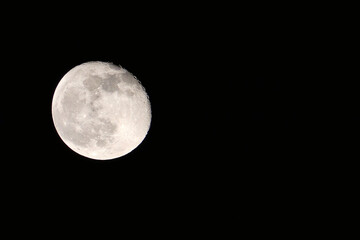 night and full moon,bright full moon,close-up full moon