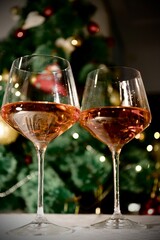 two glasses of champagne