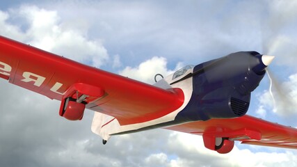 3D illustration. historical Soviet aircraft Ant-25