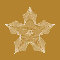 star  outline thin lined isolated vector illustration