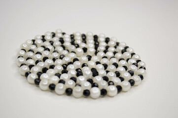 black and white vintage beads