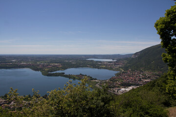 Fototapeta na wymiar Panorame from the Barro Mountain near Lecco
