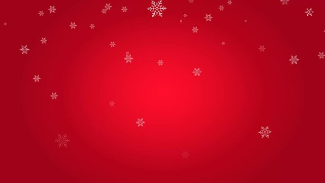 Smooth snow fall particel footage with red background