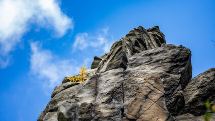 Solid rock and blue sky 