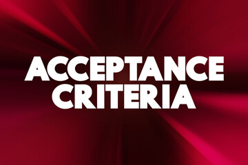 Acceptance Criteria text quote, concept background
