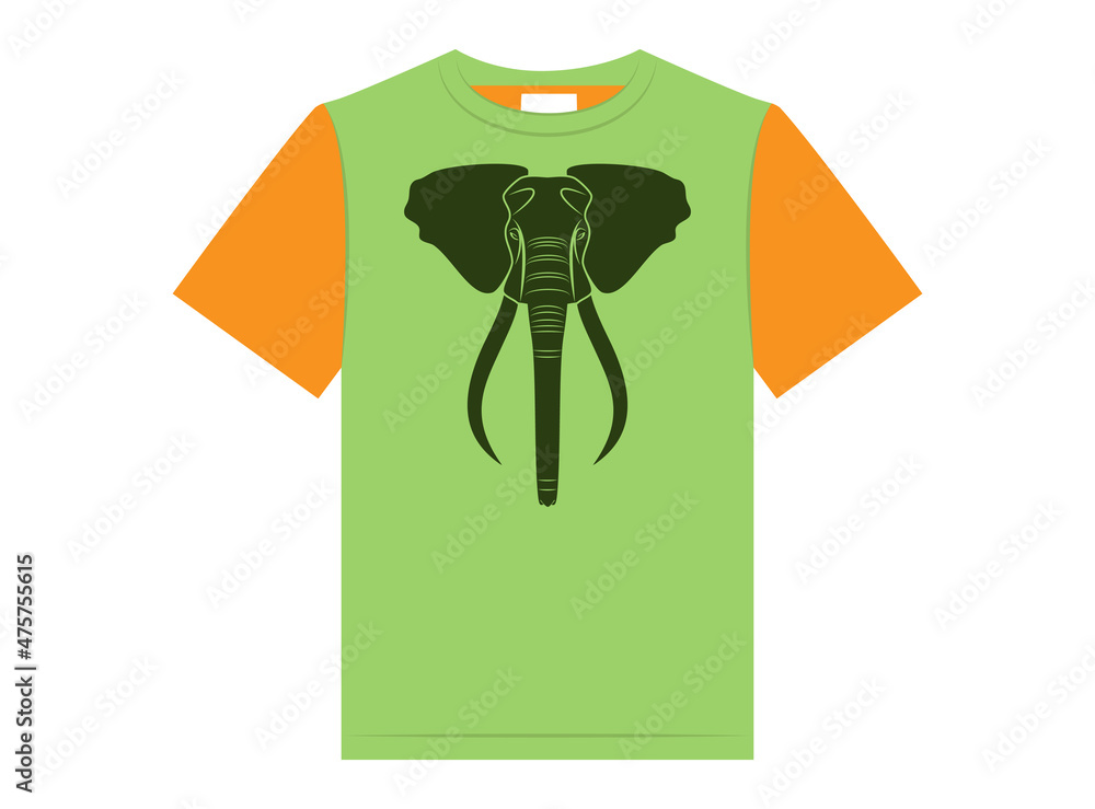 Wall mural Elephant t-shirt design, vector illustration