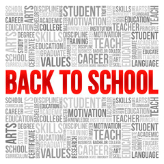 Fototapeta premium Back to School word cloud collage, education concept background