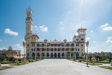 Panoramic view of the Montazah palace in Alexandria Egypt	