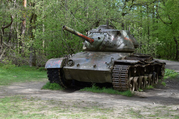 Train wreck in the Brander Forest in Aachen, Germany