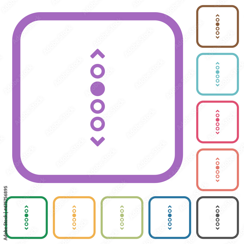 Poster vertical page navigation simple icons