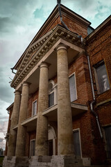 Columns of the main entrance of an old noble manor