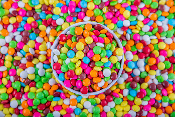 Fototapeta na wymiar Sweet Bonbons Candy. Colorful candy sweet bonbons background.