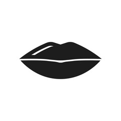 Lips icon. Vector. Flat design. Isolated.