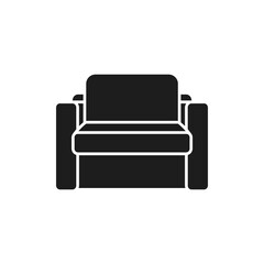 Armchair icon. Flat design. Vector. 