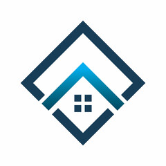 blue diamond housing logo design