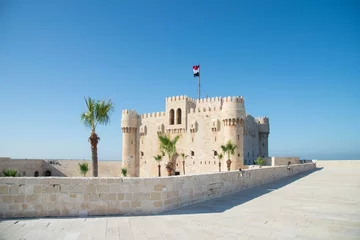 Fotobehang Exterior view of the Qaitbay citadel in Alexandria, Egypt © PaganoFotos