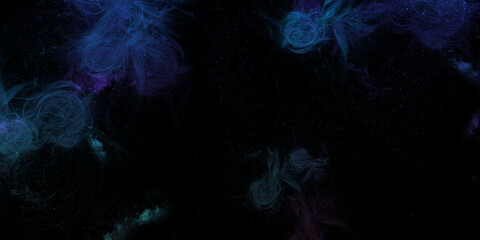 abstract space, colorful nebula, stars and sky