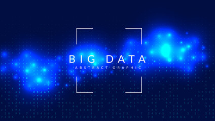 Digital technology abstract background. Artificial intelligence, deep learning and big data concept.