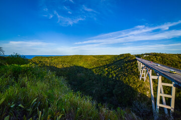 Fototapeta premium Bridge on a carribian hill