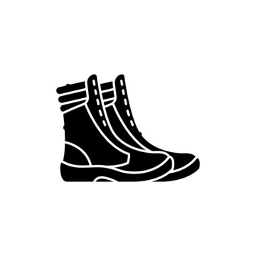 Protective boots color line icon. Disability. Isolated vector element.