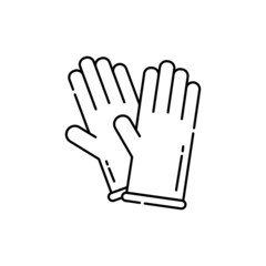 Protection appron color line icon. Disability. Isolated vector element.