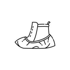 Shoe covers color line icon. Disability. Isolated vector element.